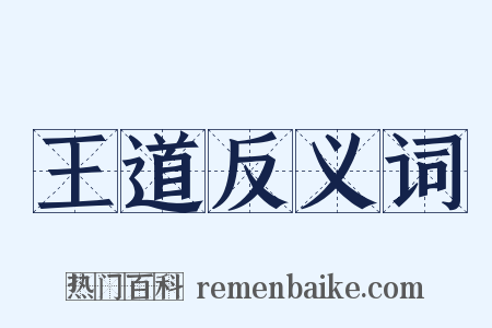 王道反义词是什么意思的图片